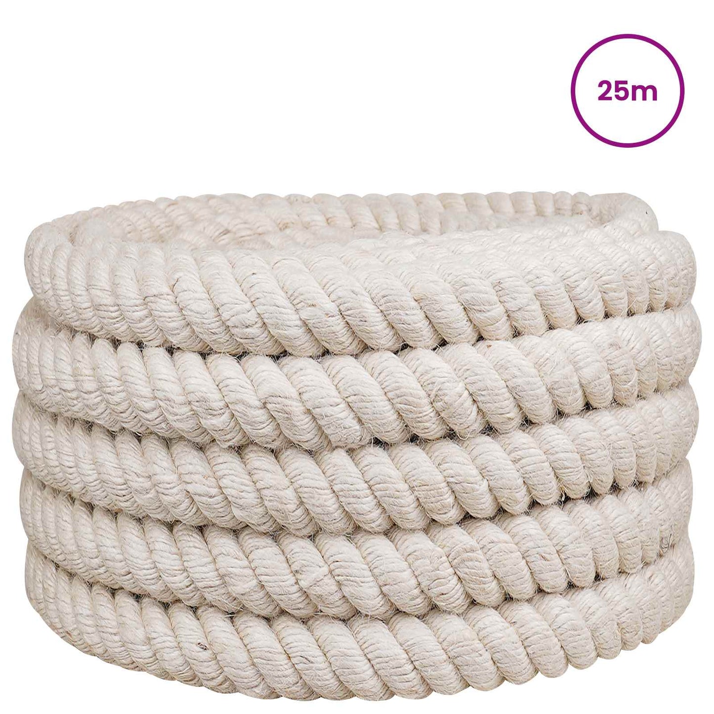 Jute Rope 36 mm White 100% Tossa jute