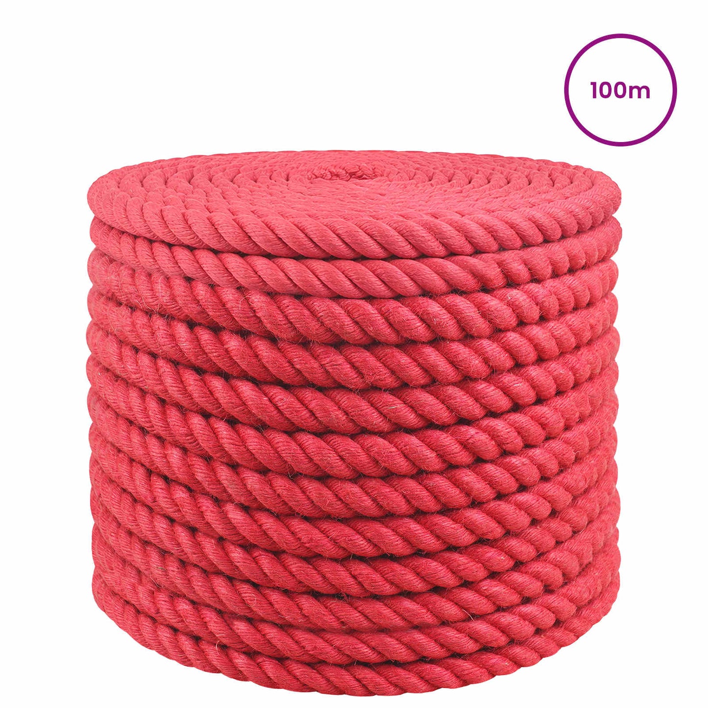 Jute Rope 20 mm Red 100% Tossa jute