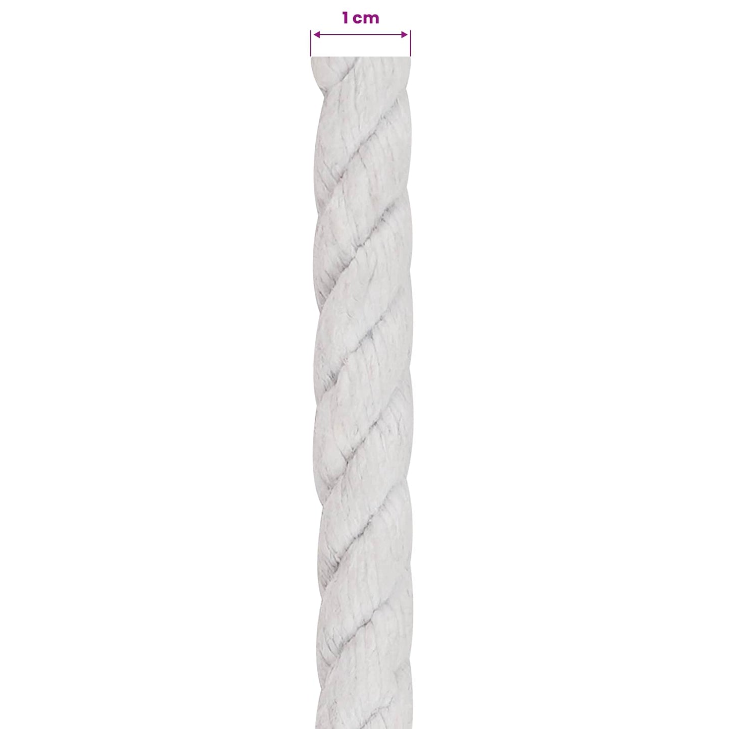 Cotton Rope 10 mm 25 m White 100% Cotton
