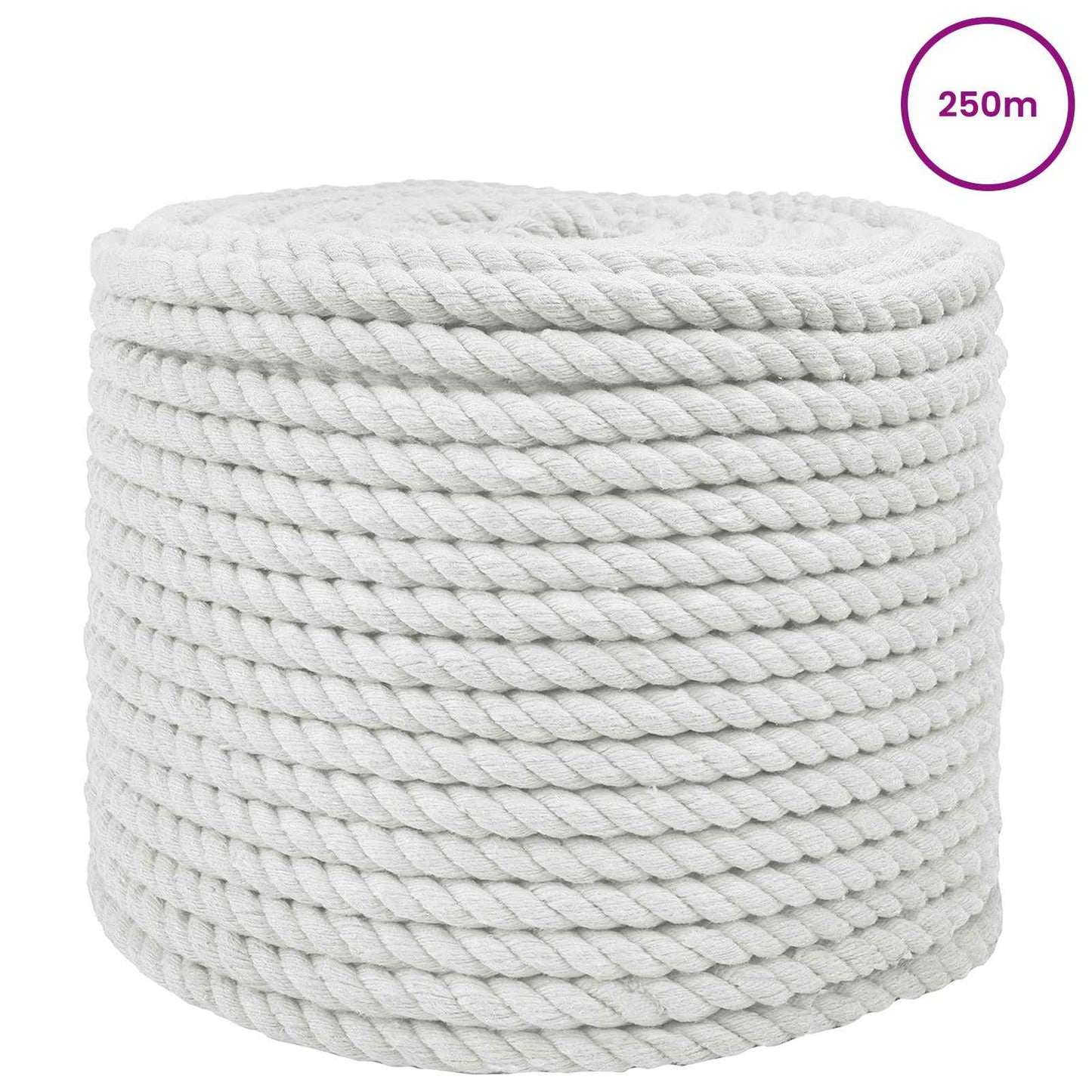 Cotton Rope 10 mm 250 m White 100% Cotton