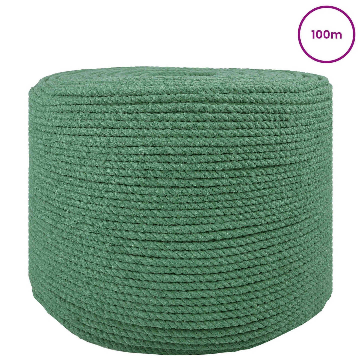 Cotton Twine 10 pcs 2 mm 100 m Green 100% Cotton