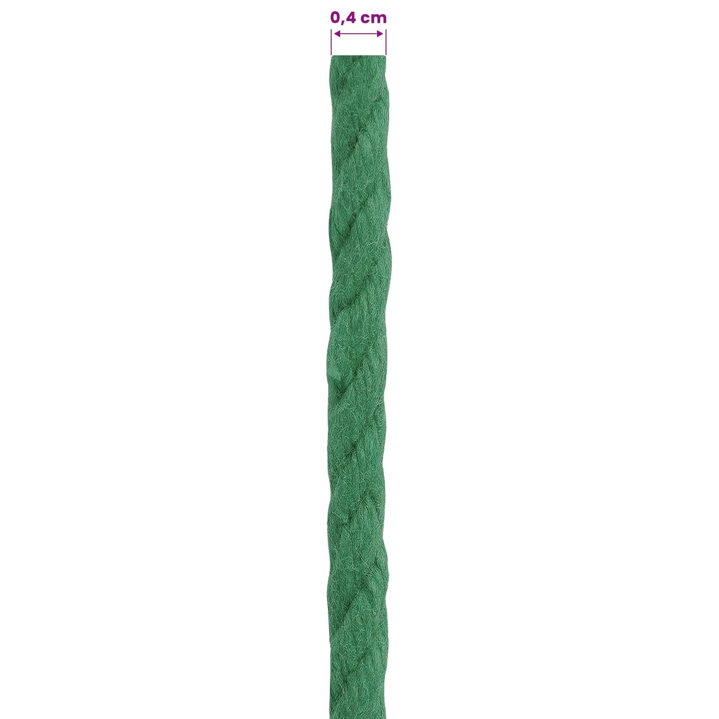 Cotton Twine 4 mm 500 m Green 100% Cotton