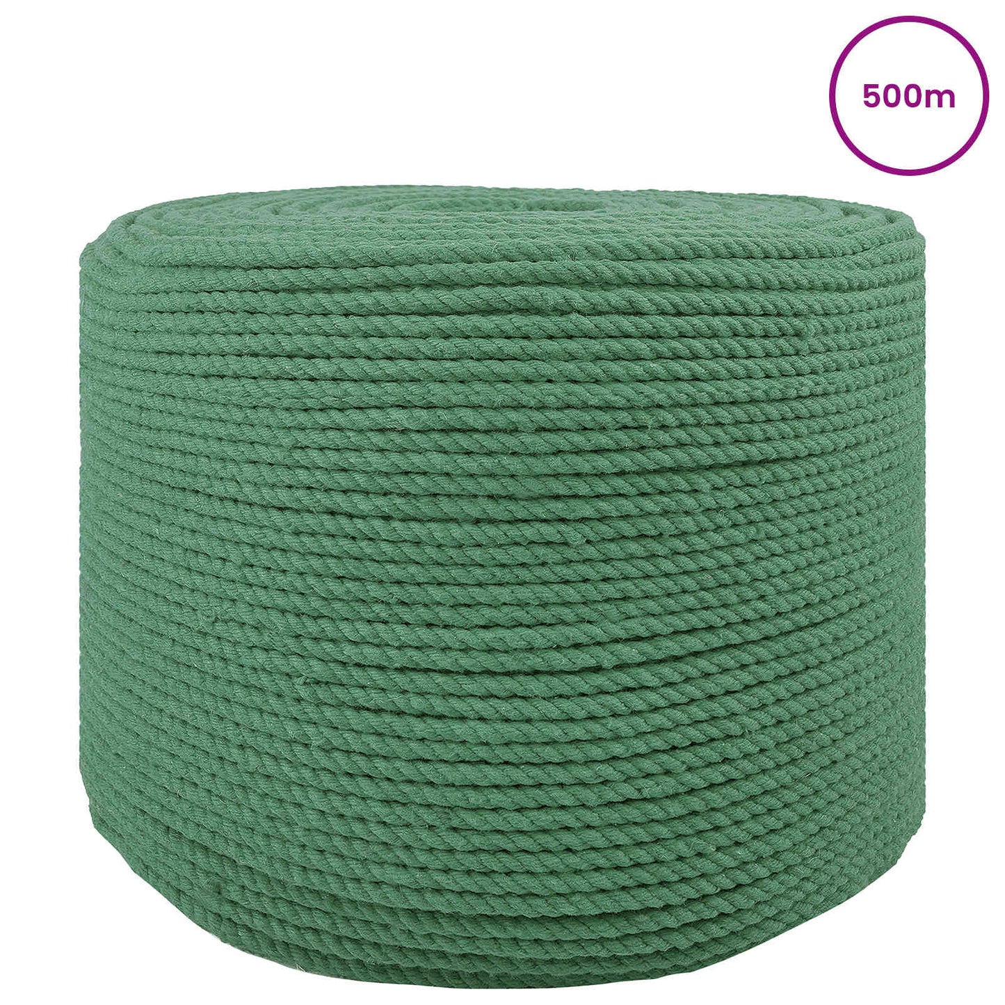Cotton Twine 4 mm 500 m Green 100% Cotton