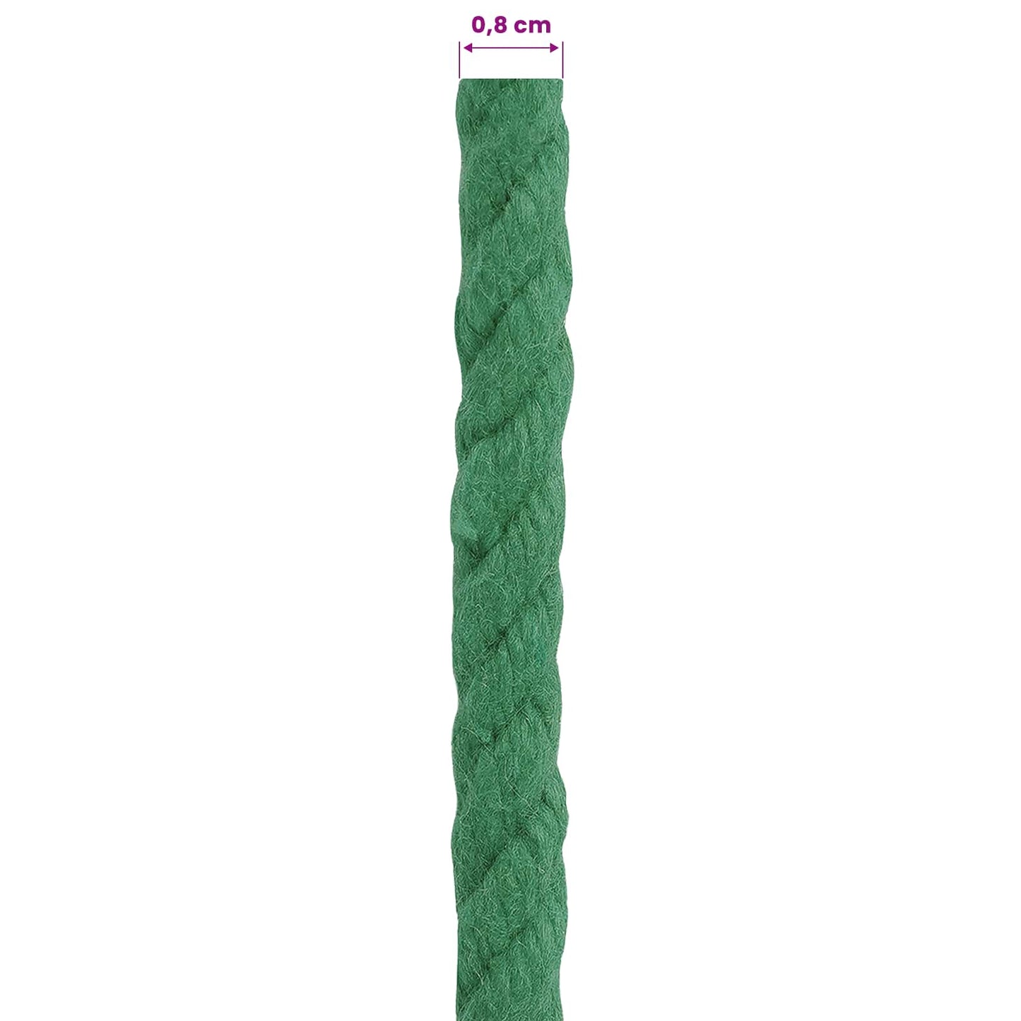 Cotton Rope 8 mm 25 m Green 100% Cotton