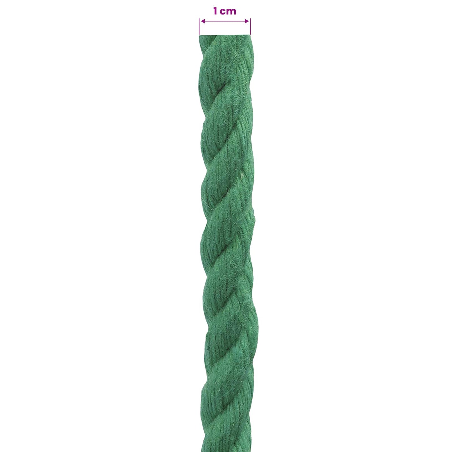 Cotton Rope 10 mm 250 m Green 100% Cotton