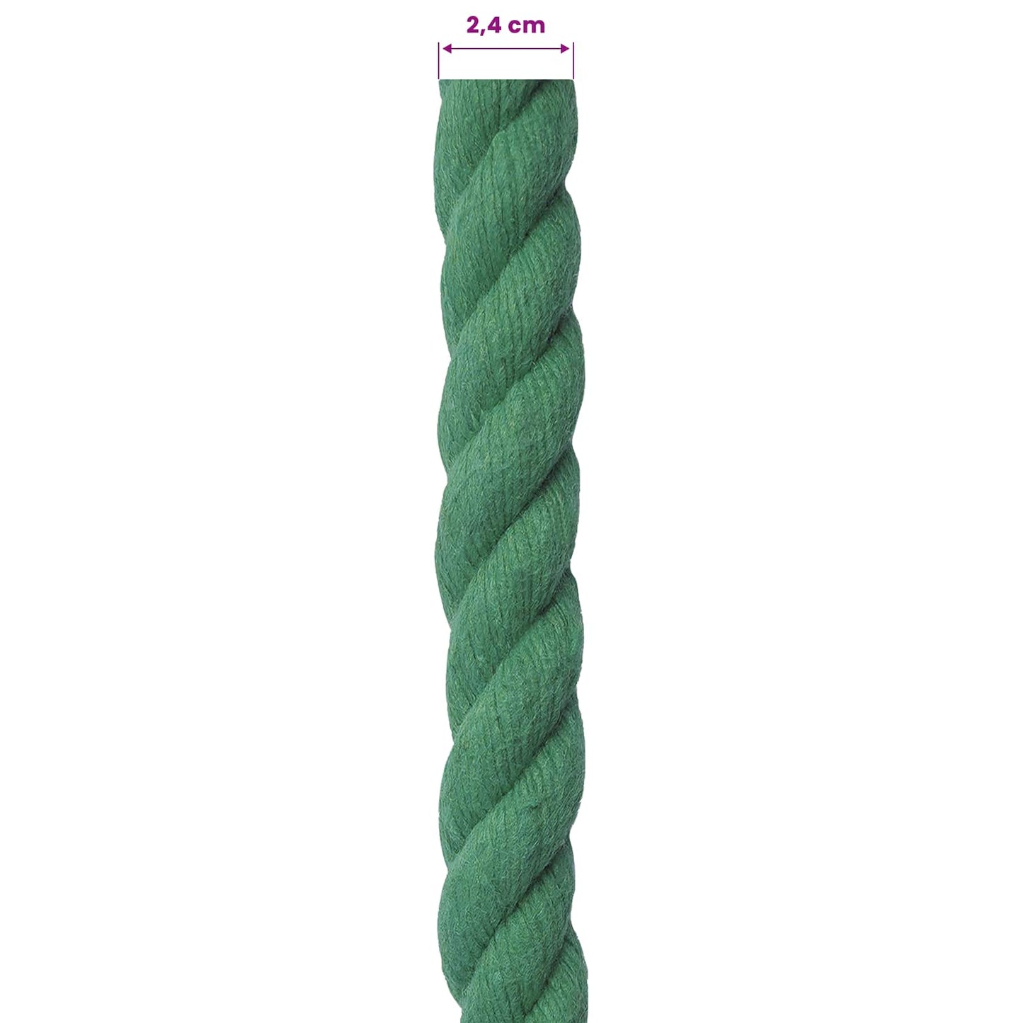 Cotton Rope 24 mm 50 m Green 100% Cotton