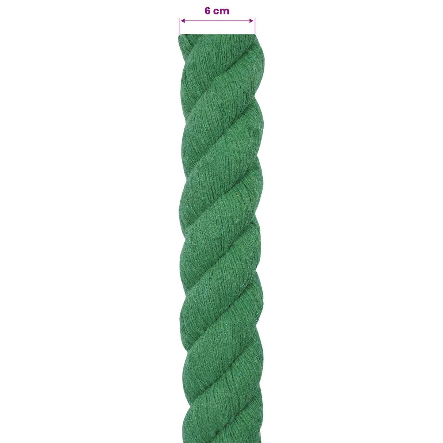 Cotton Rope 60 mm 5 m Green 100% Cotton