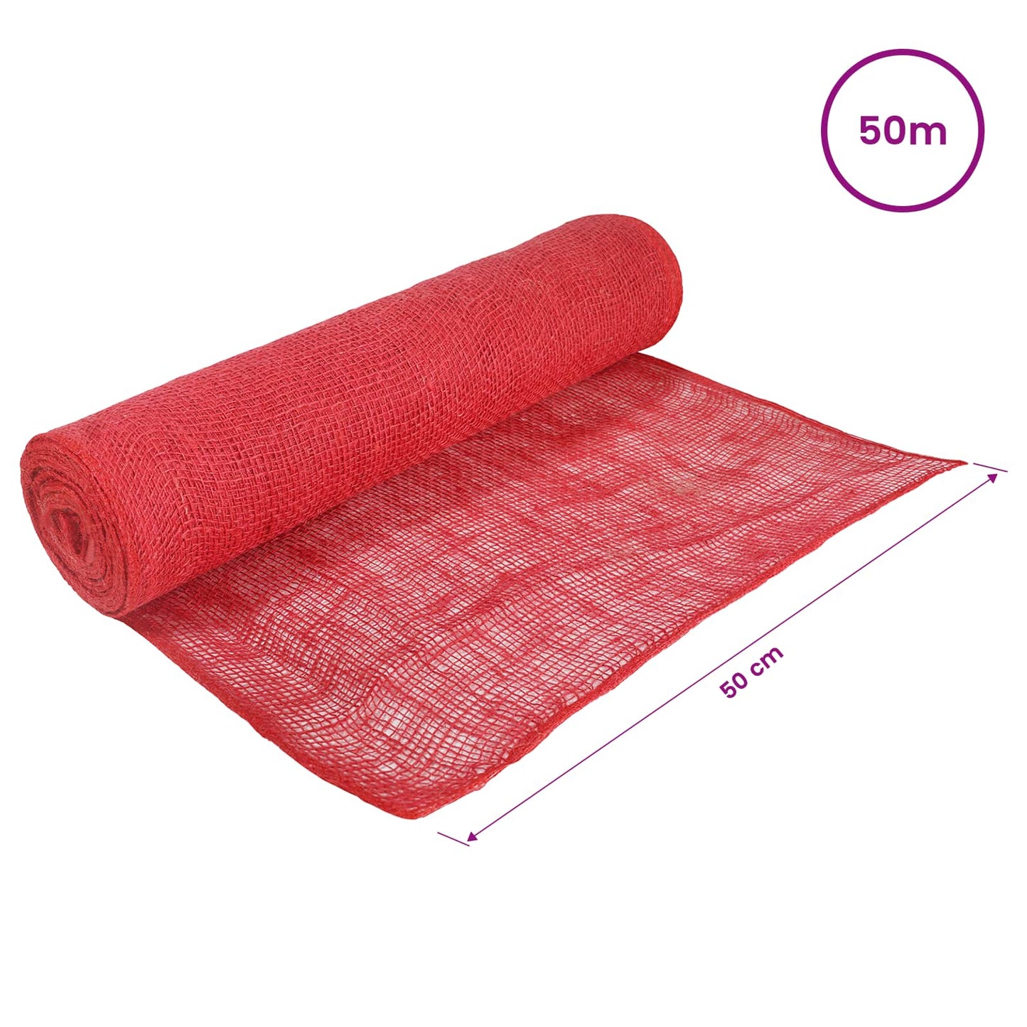 Jute Roll 50 x 5000 cm Red