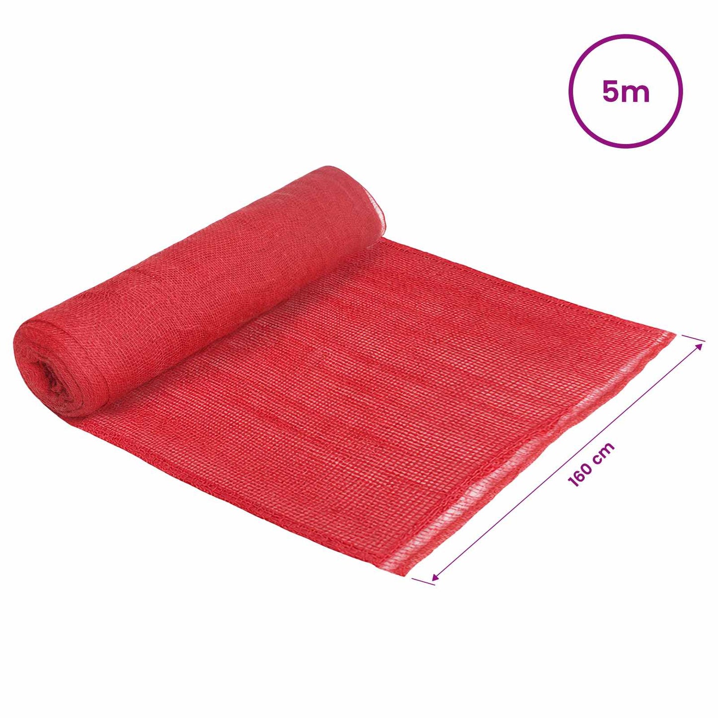 Jute Roll 160 x 500 cm Red