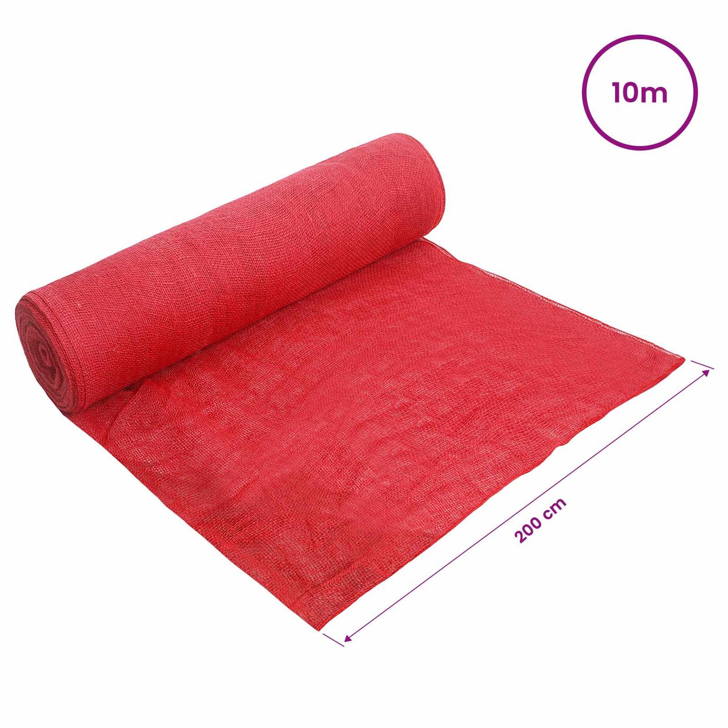 Jute Roll 200 x 1000 cm Red