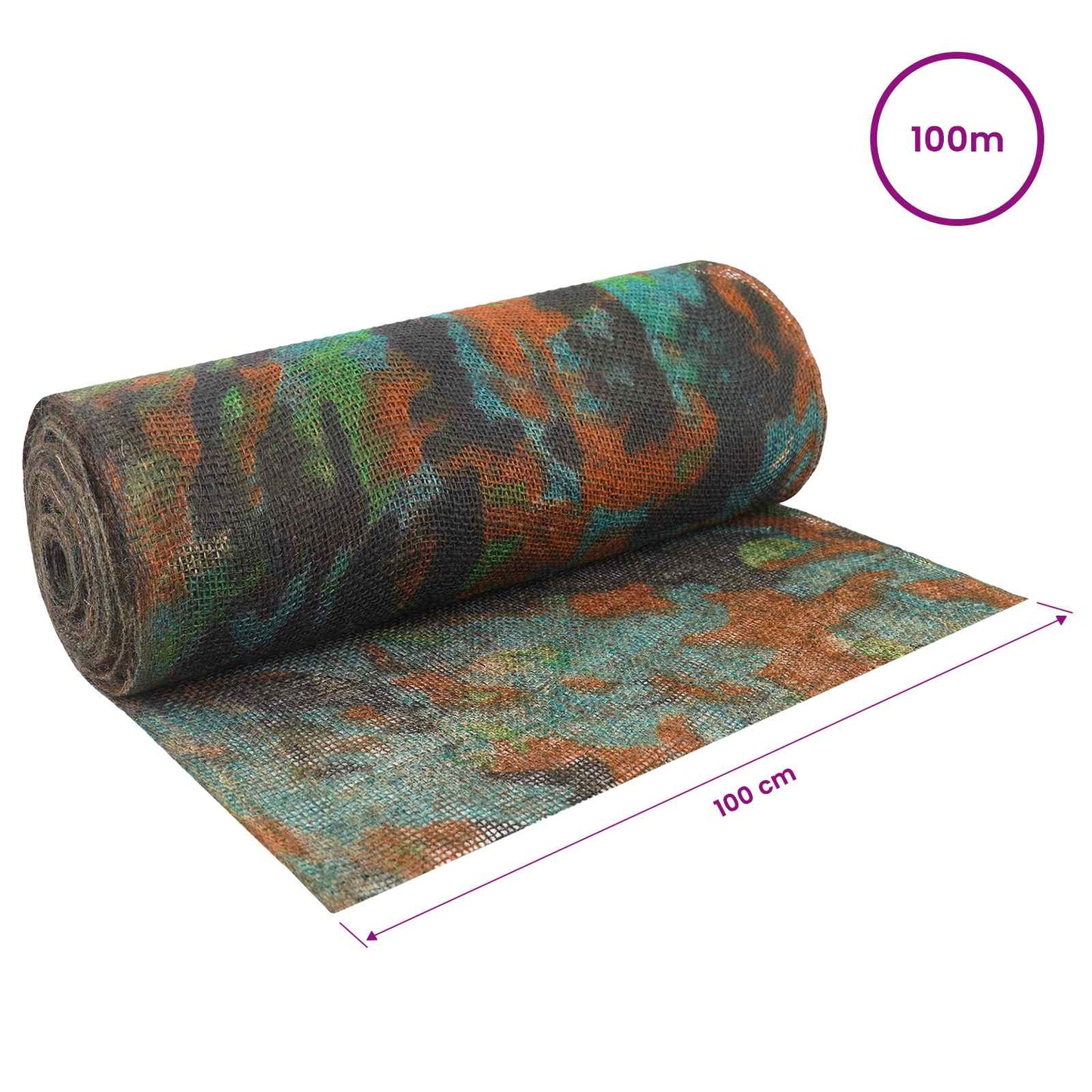 Jute Roll 100 x 10000 cm Camouflage