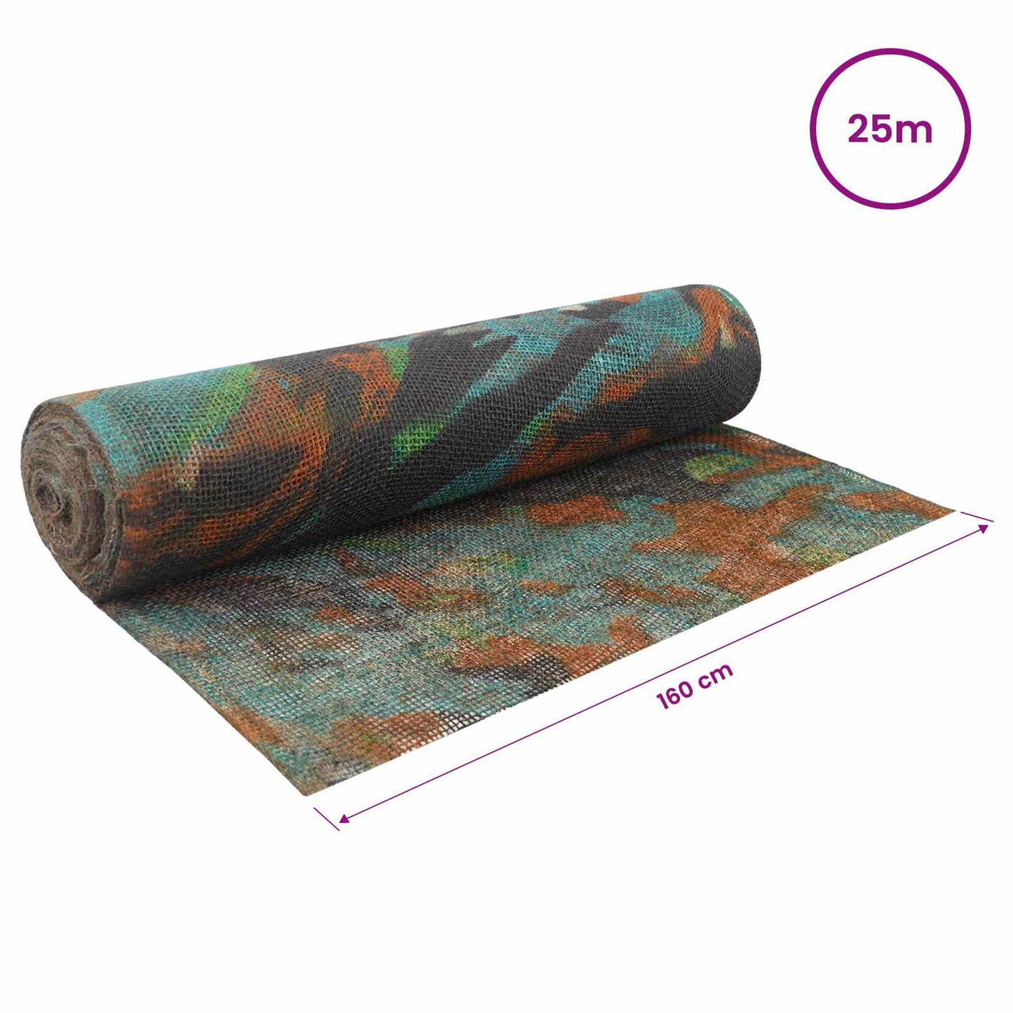 Jute Roll 160 x 2500 cm Camouflage