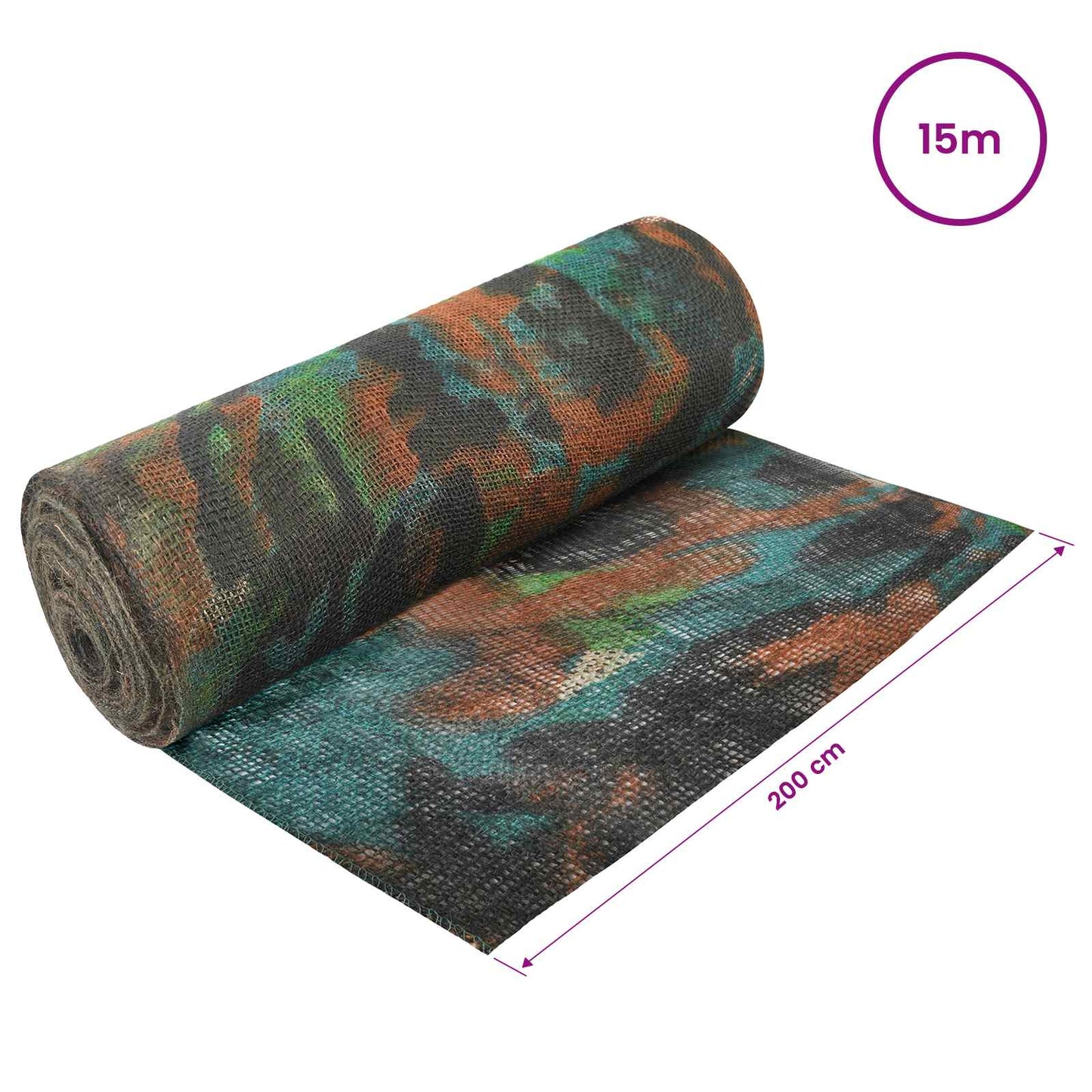 Jute Roll 200 x 1500 cm Camouflage