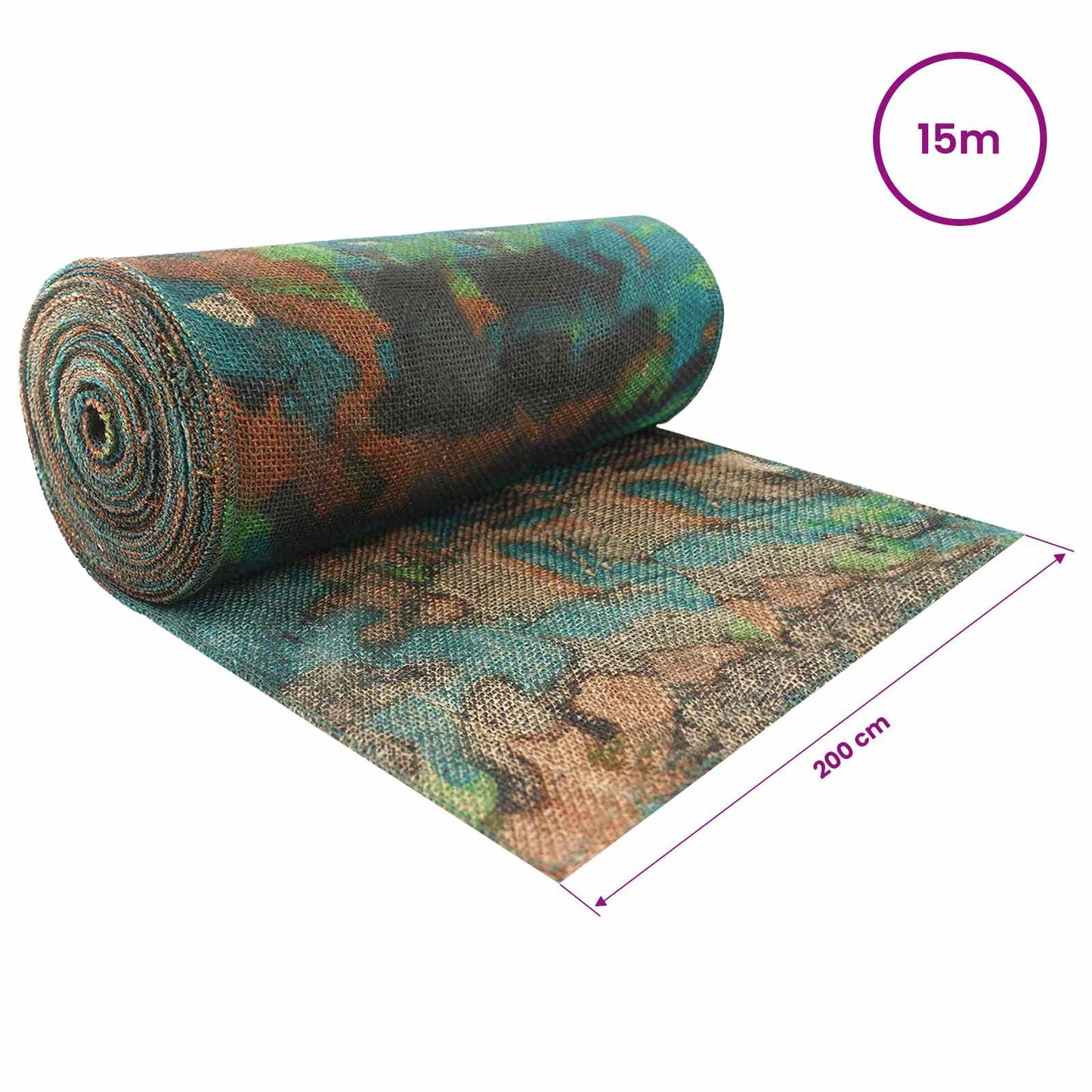 Jute Roll 200 x 1500 cm Camouflage