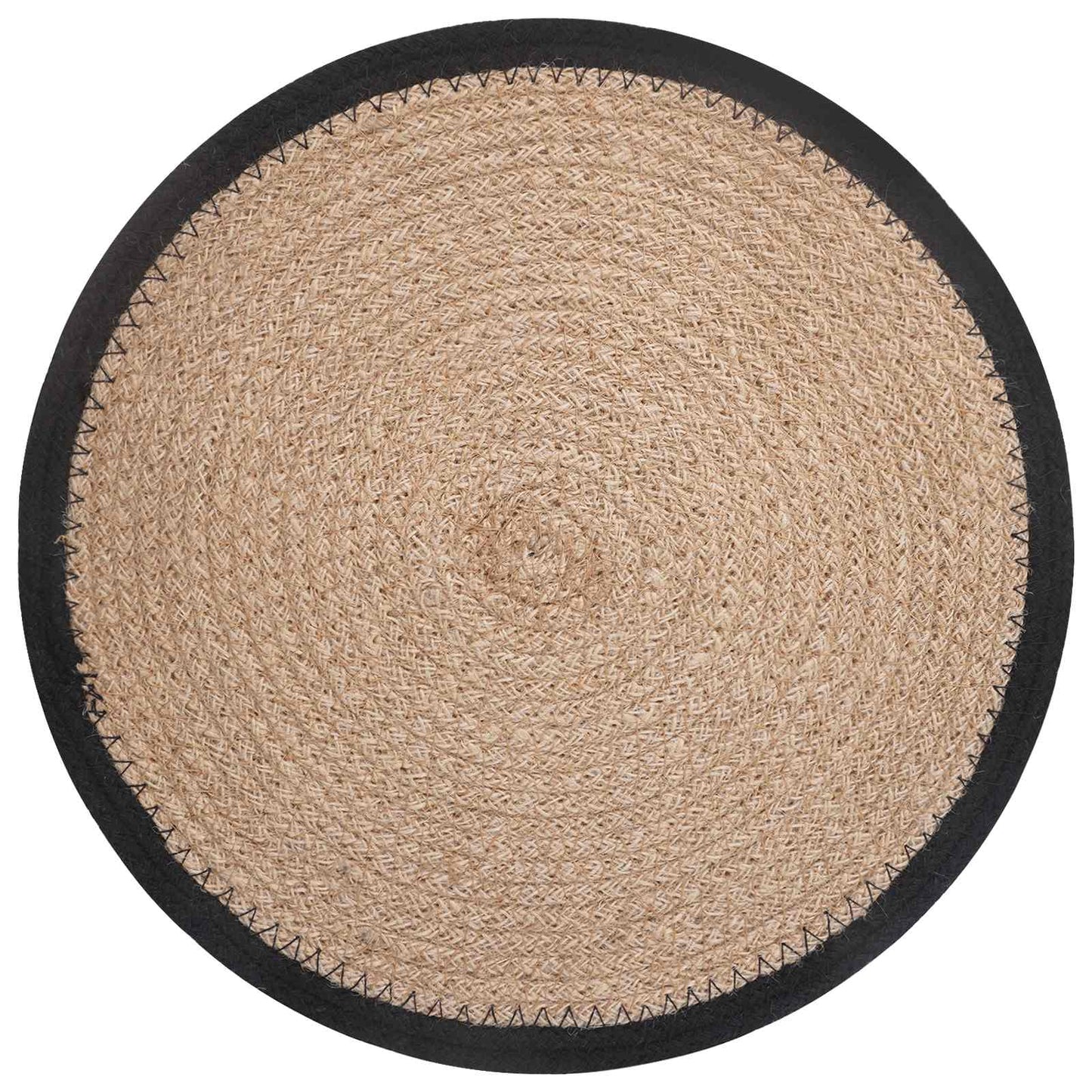 Jute Placemets 4 pcs Natural and Black 100% Tossa Jute