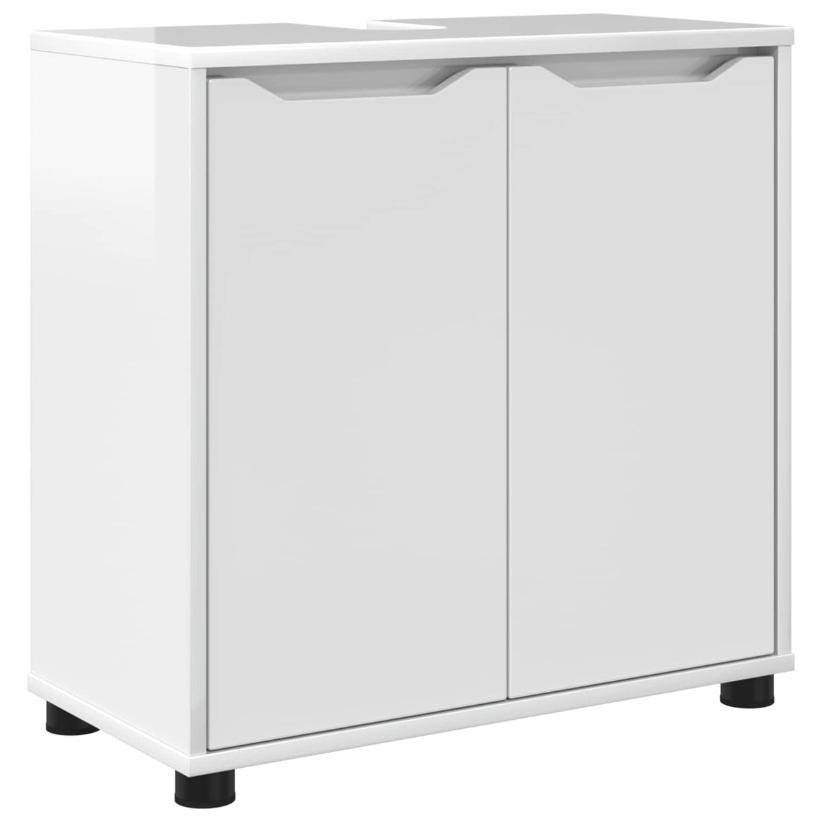 Bathroom Basin Cabinet High Gloss White 60 x 30 x 60 cm