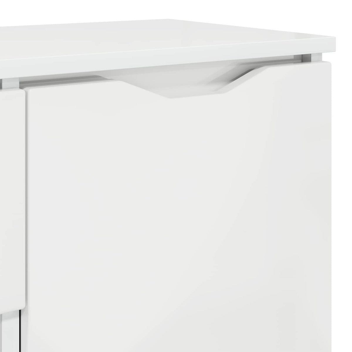 Sideboard High Gloss White 100 x 30 x 65.6 Engineered Wood