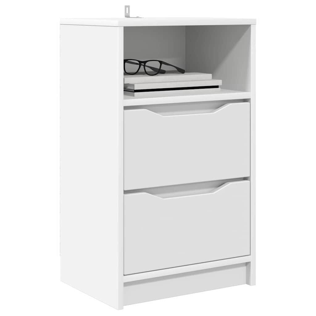 Bedside Table White 40 x 30 x 467 cm Engineered Wood