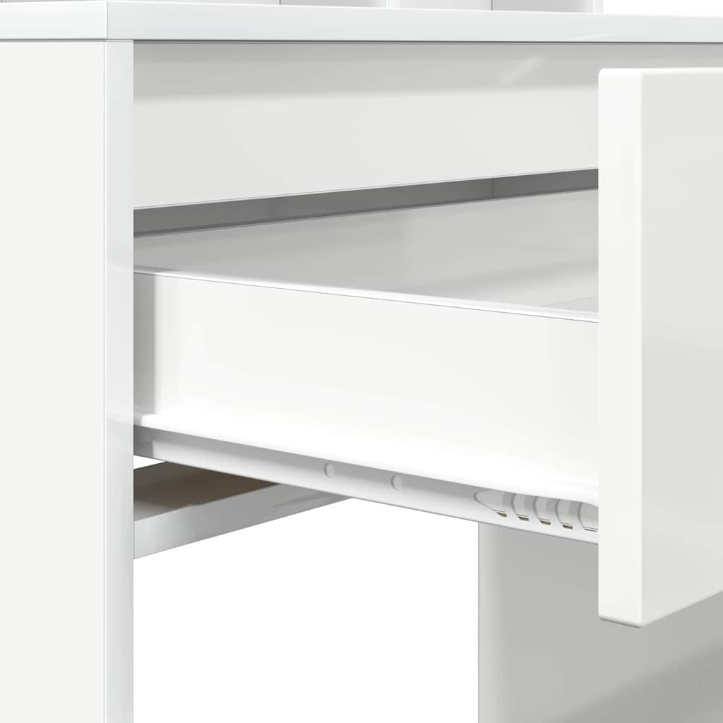 Bedroom Dressing Tables High Gloss White 80 x 39.5 x 135 cm