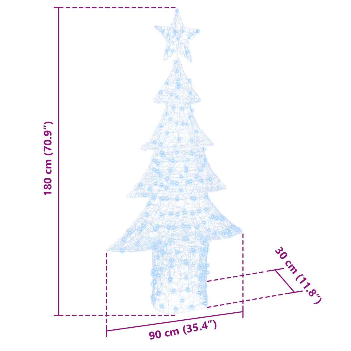 Christmas Tree Cold white 180 cm Acrylic 240 LEDs