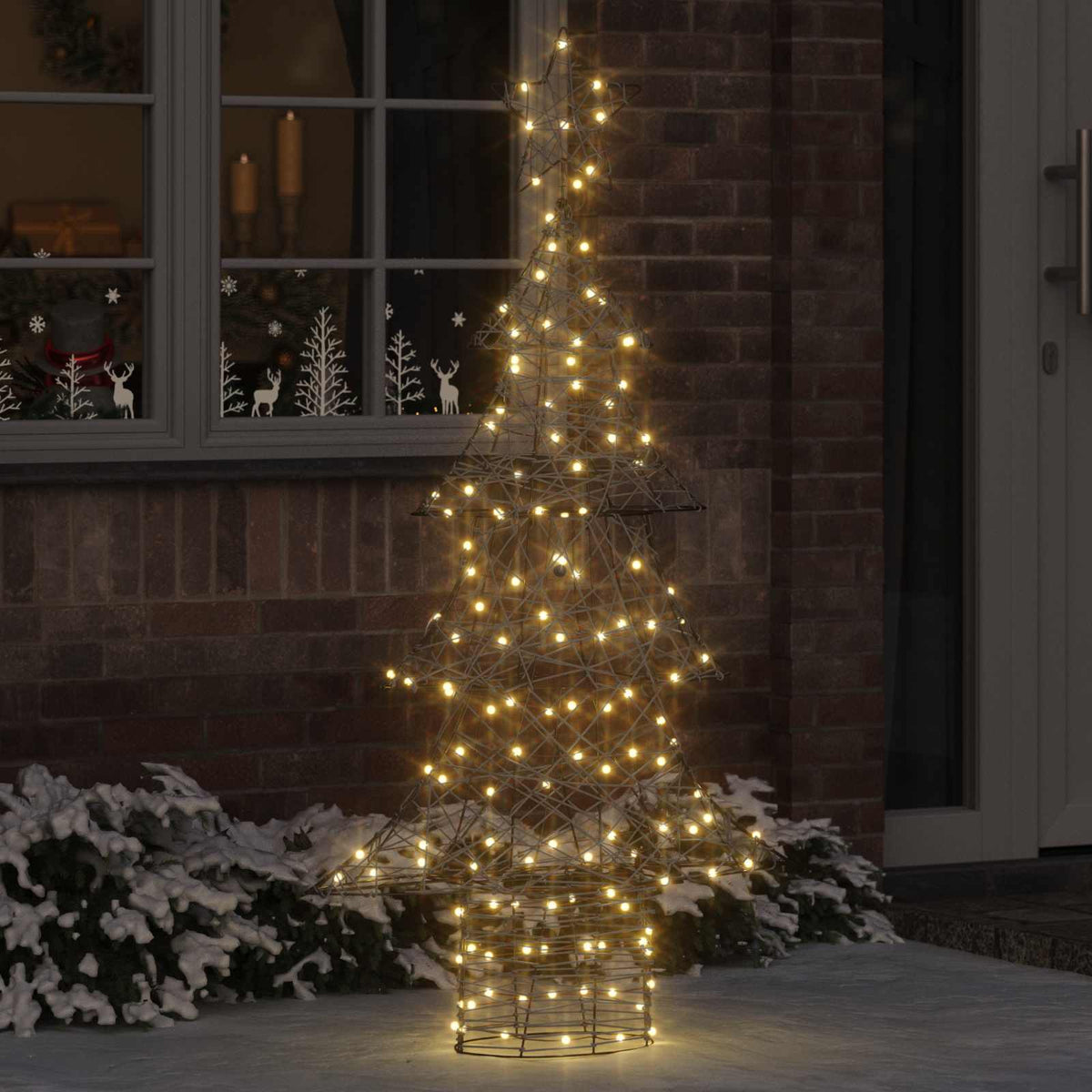 Christmas Tree Warm white 150 cm Rattan 160 LEDs