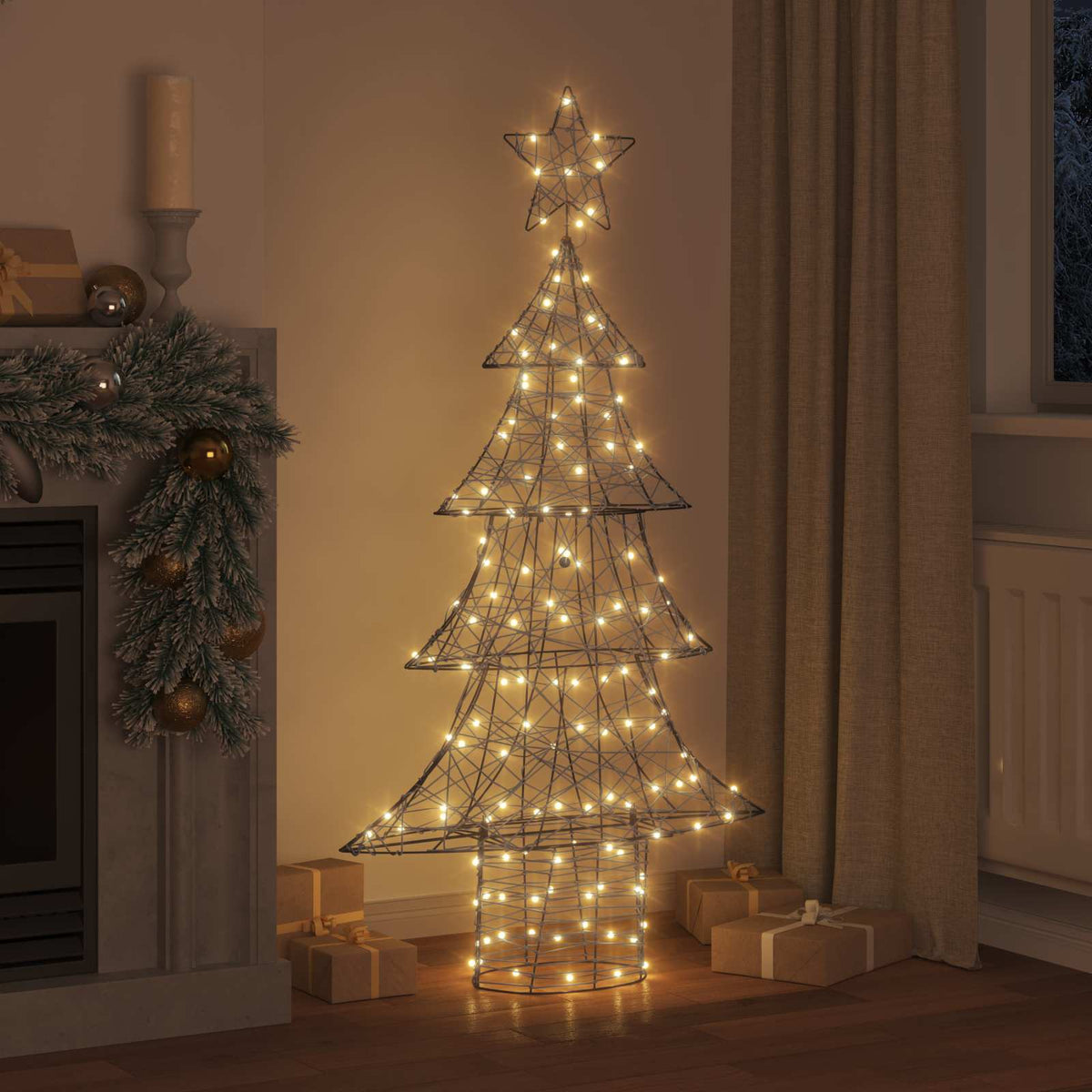 Christmas Tree Warm white 150 cm Rattan 160 LEDs