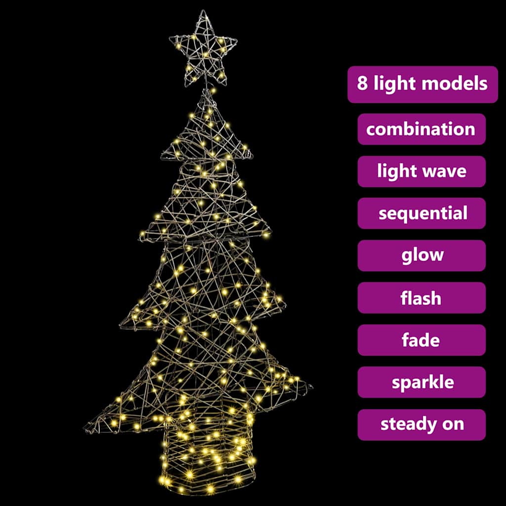 Christmas Tree Warm white 150 cm Rattan 160 LEDs