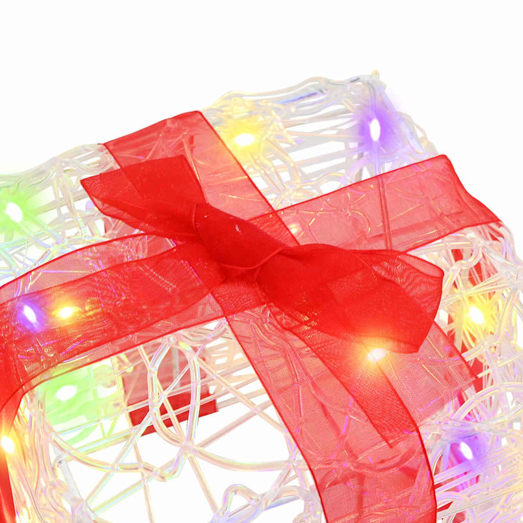 Gift Box 3 pcs Multicolour 20 x 20 x 20 cm Acrylic 60 LEDs