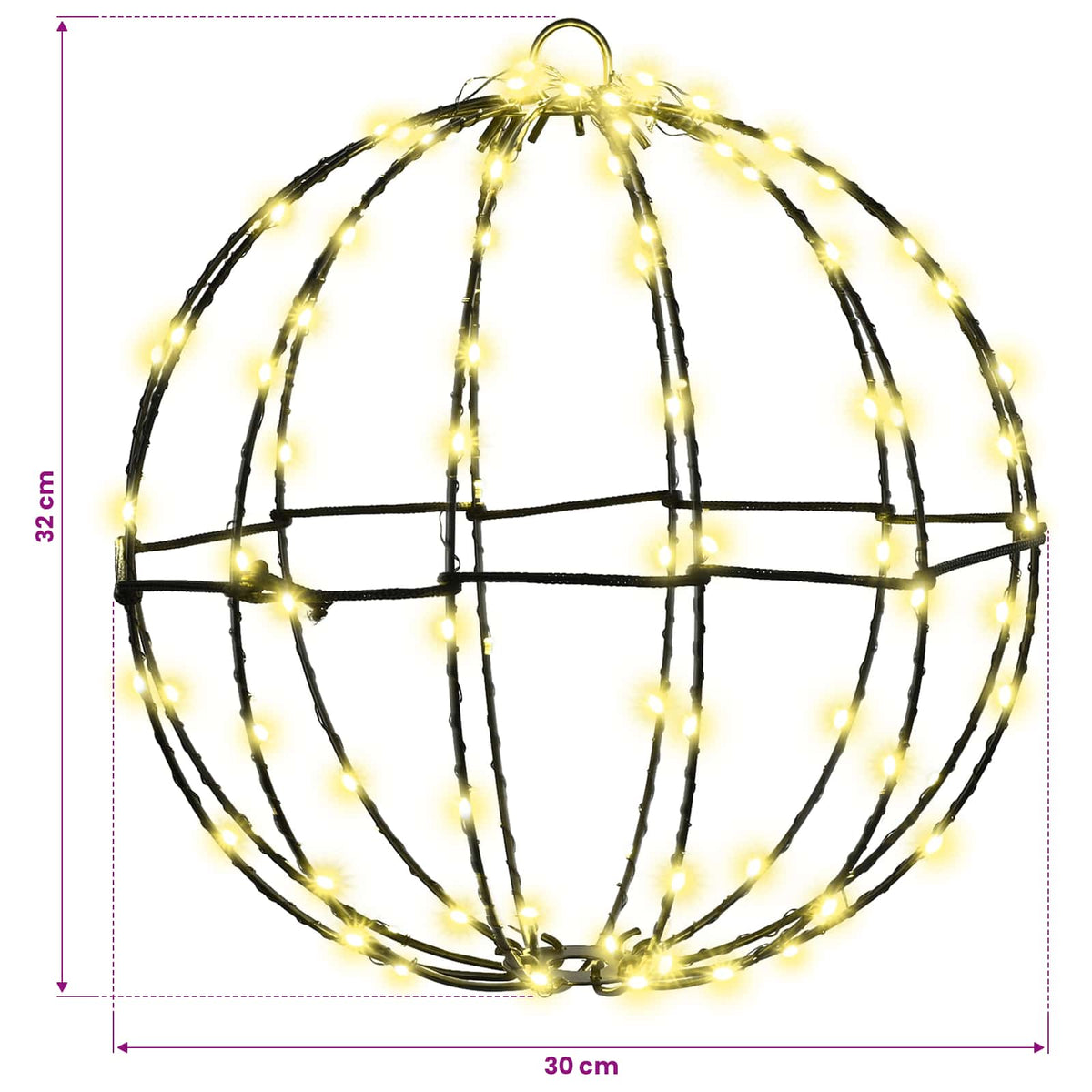 Christmas Finial Light 2 pcs 192 LEDs Warm White