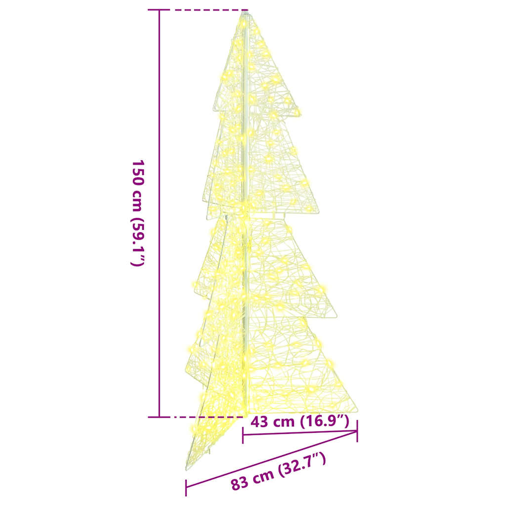 Christmas Tree Warm White 150 cm Acrylic 160 LEDs