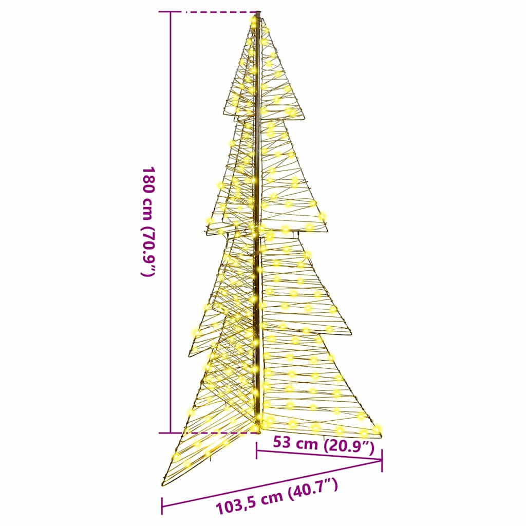 Christmas Tree Warm White 180 cm Rattan 240 LEDs