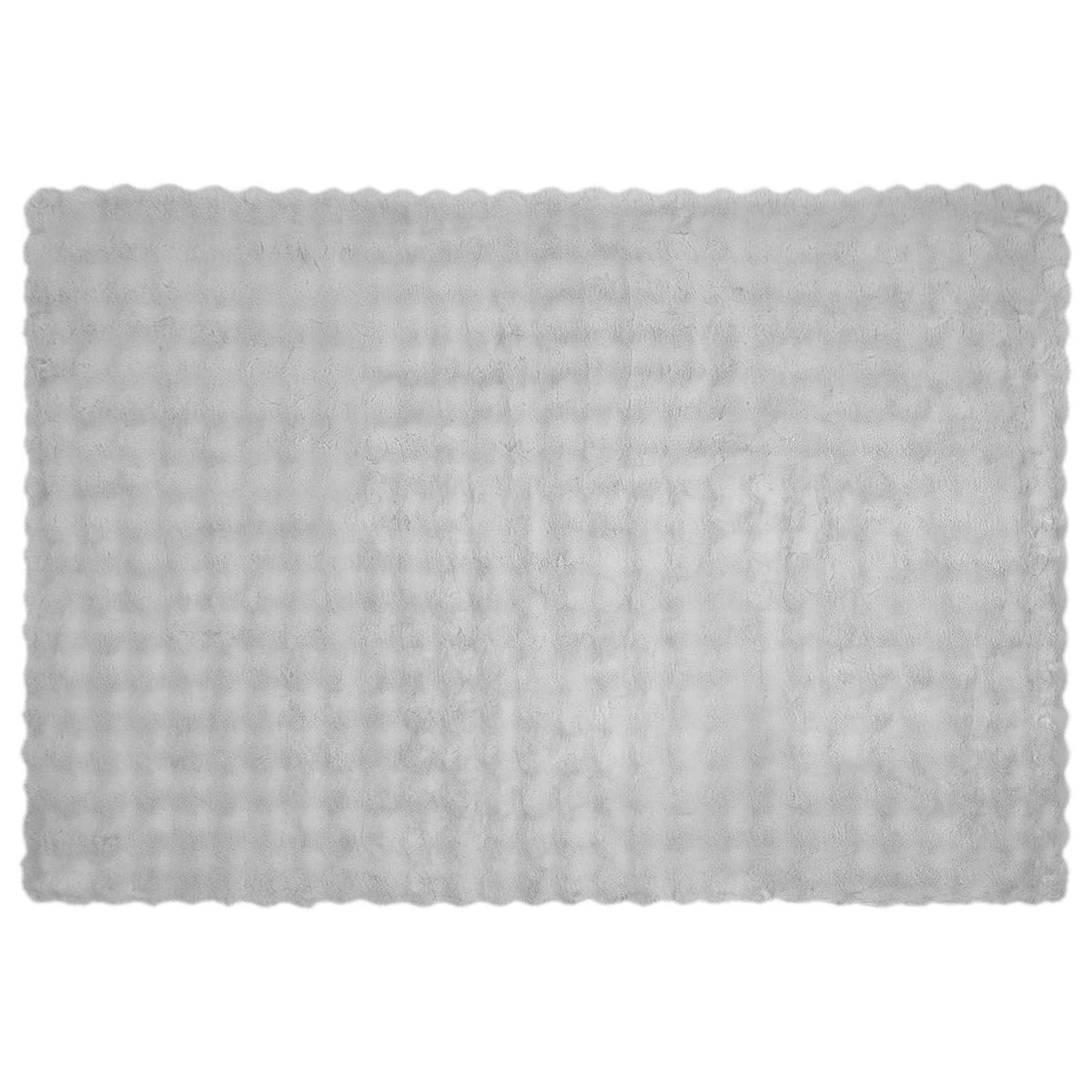 Anti-Slip Faux Rabbit Fur Blanket OLITE Grey 150 x 220 cm