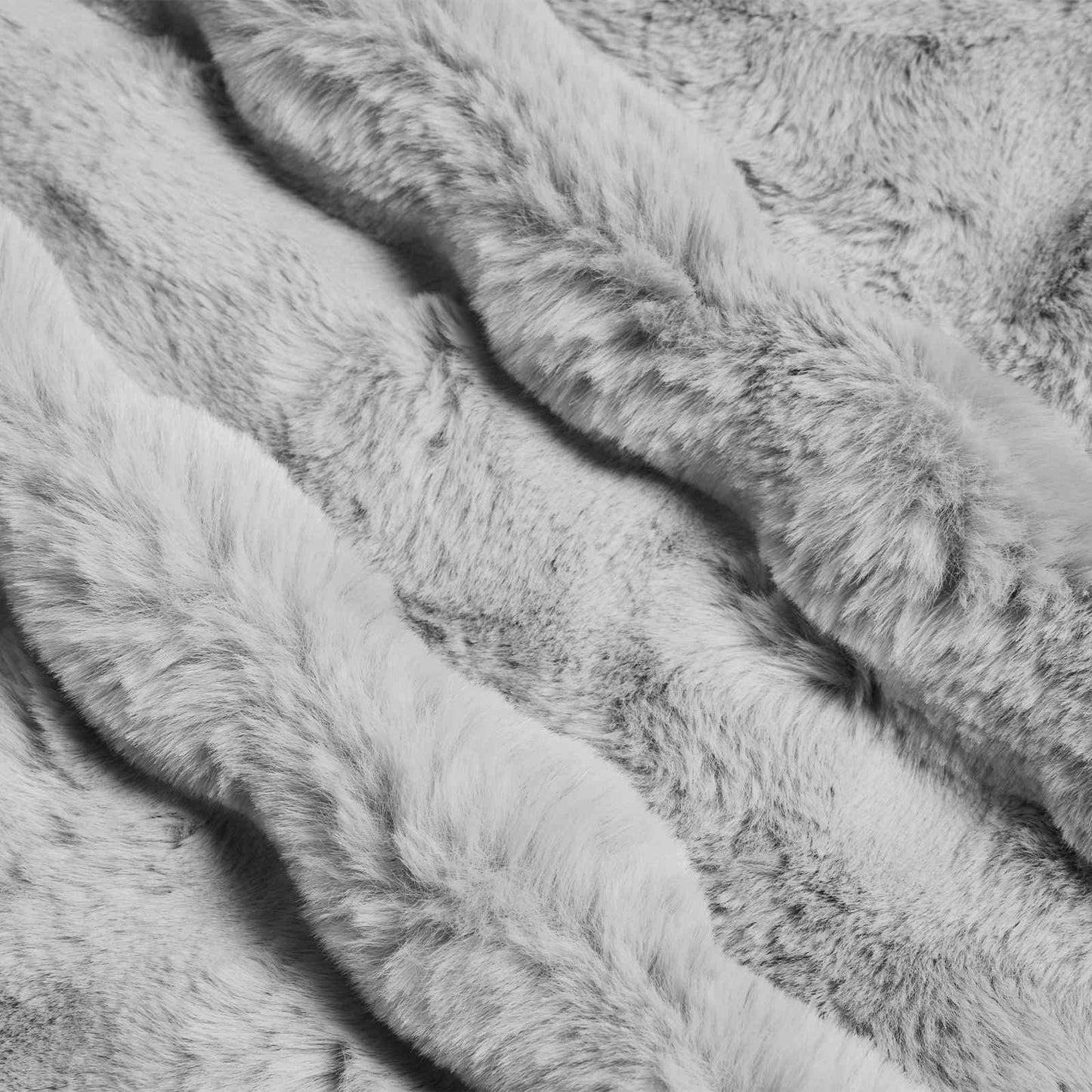 Anti-Slip Faux Rabbit Fur Blanket Olite Grey 240 x 270 cm
