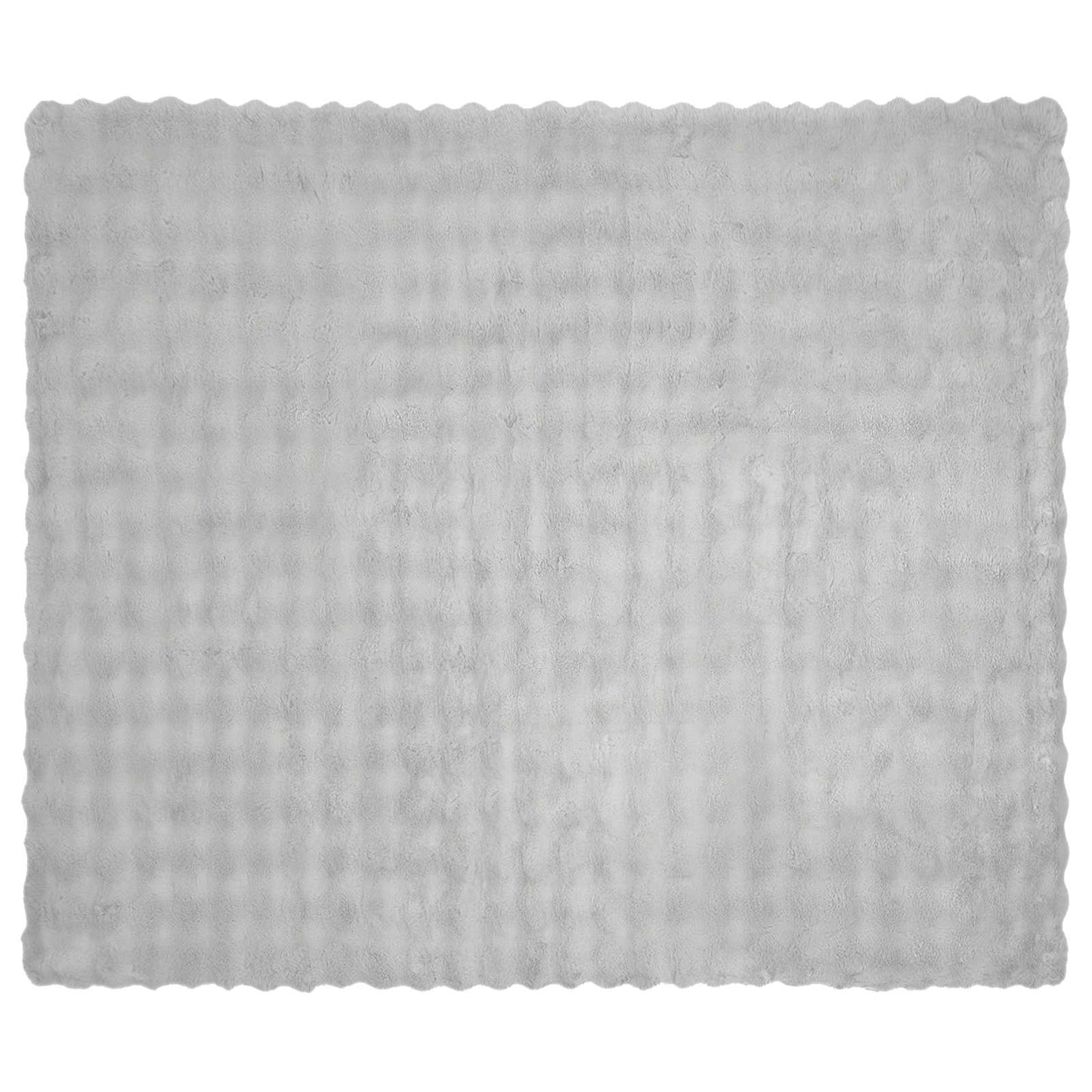 Anti-Slip Faux Rabbit Fur Blanket Olite Grey 240 x 270 cm