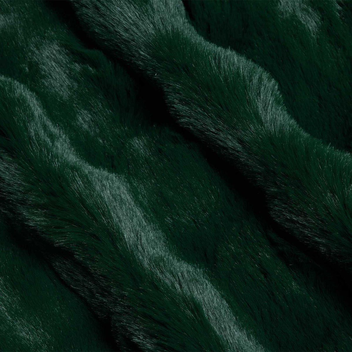 Anti-Slip Faux Rabbit Fur Blanket OLITE 4 pcs Dark Green