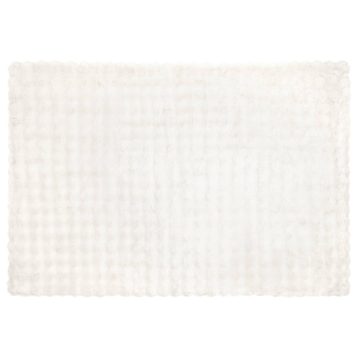 Anti-Slip Faux Rabbit Fur Blanket OLITE 4 pcs White