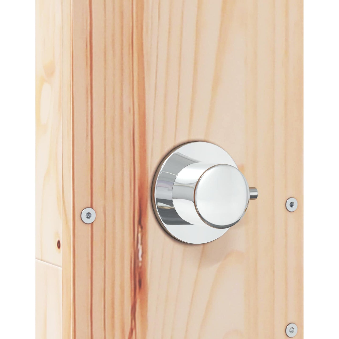 Outdoor Shower 210 cm Solid Pine Wood and Stainless Steel