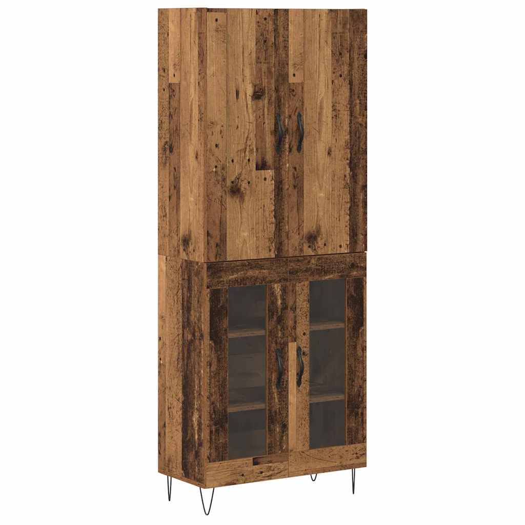 Highboard 2 pcs Old Wood 69.5 x 34 x 180 cm Engineered Wood