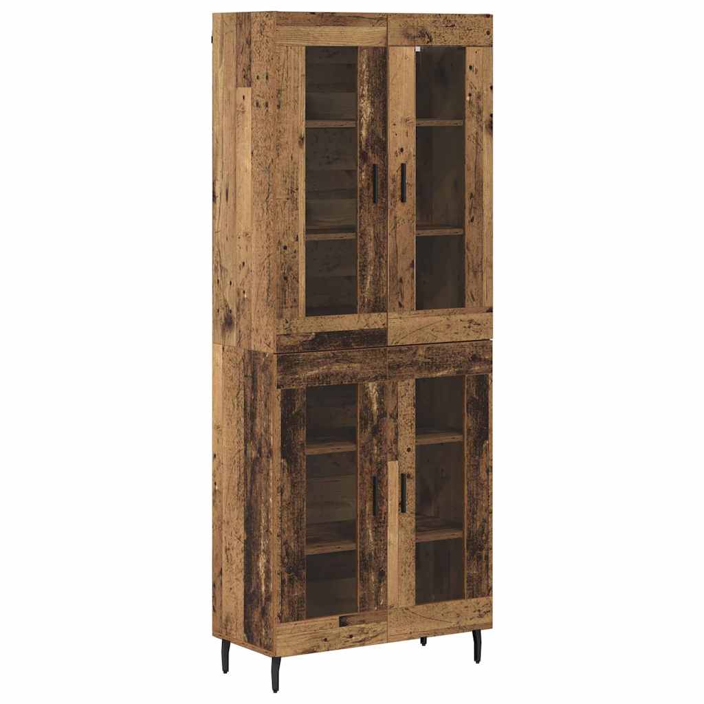 Highboard 2 pcs Old Wood 69.5 x 34 x 180 cm Engineered Wood