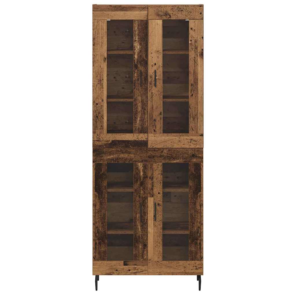 Highboard 2 pcs Old Wood 69.5 x 34 x 180 cm Engineered Wood