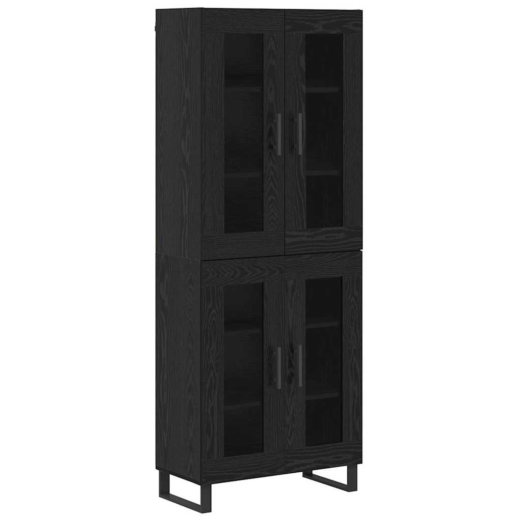 Highboard 2 pcs Black Oak 69.5 x 34 x 180 cm Engineered Wood