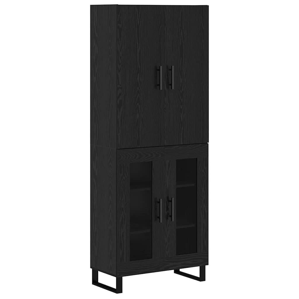Highboard 2 pcs Black Oak 69.5 x 34 x 180 cm
