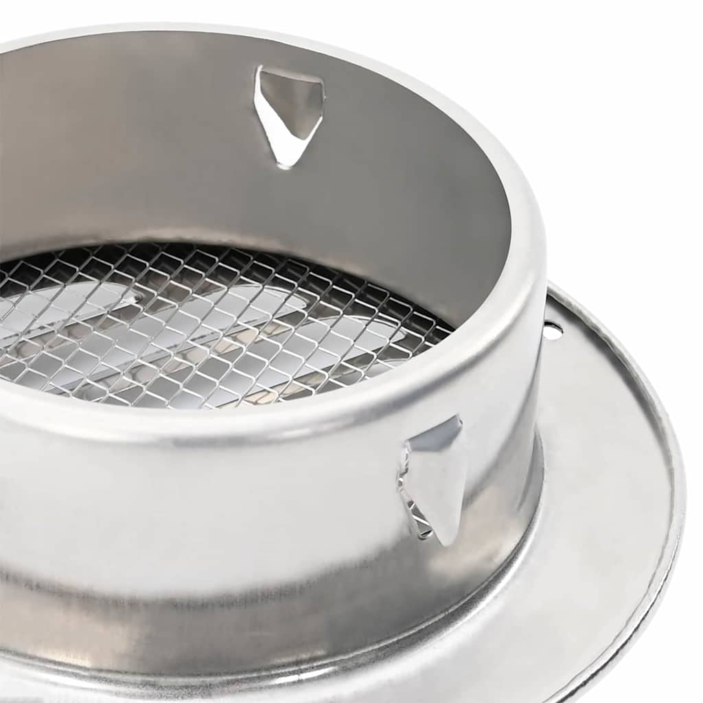 Air Vent Covers 4 pcs Silver 125 mm Stainless Steel