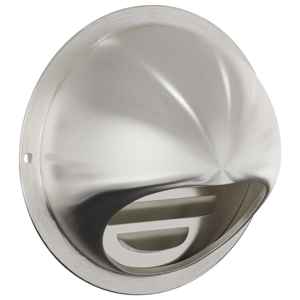 Air Vent Covers 8 pcs Silver 100 mm Stainless Steel