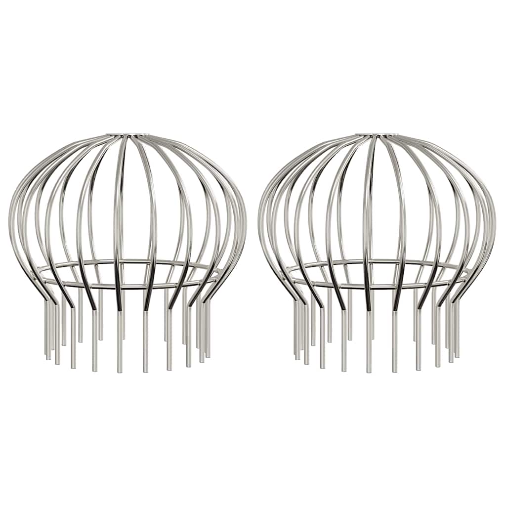 Gutter Leaf Guard 2 pcs Silver 160 mm Stainless Steel
