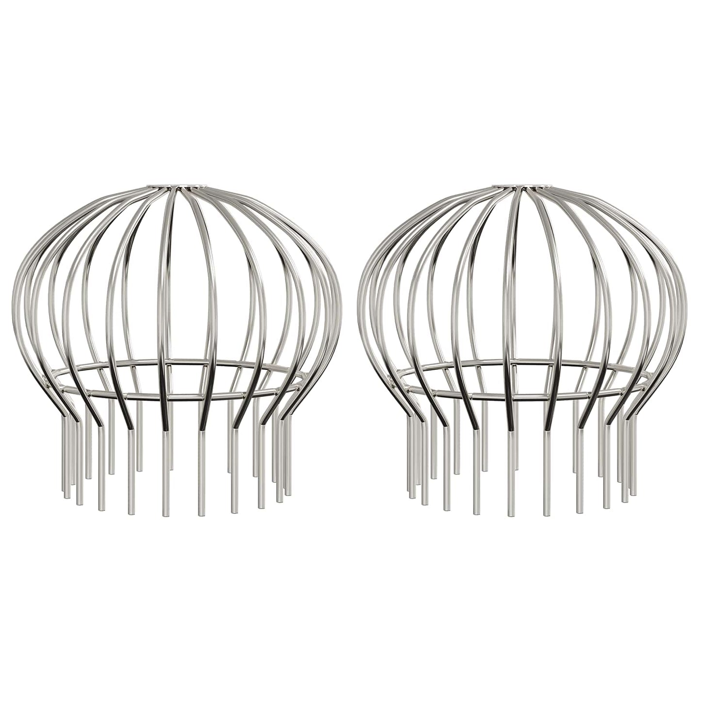 Gutter Leaf Guard 2 pcs Silver 200 mm Stainless Steel