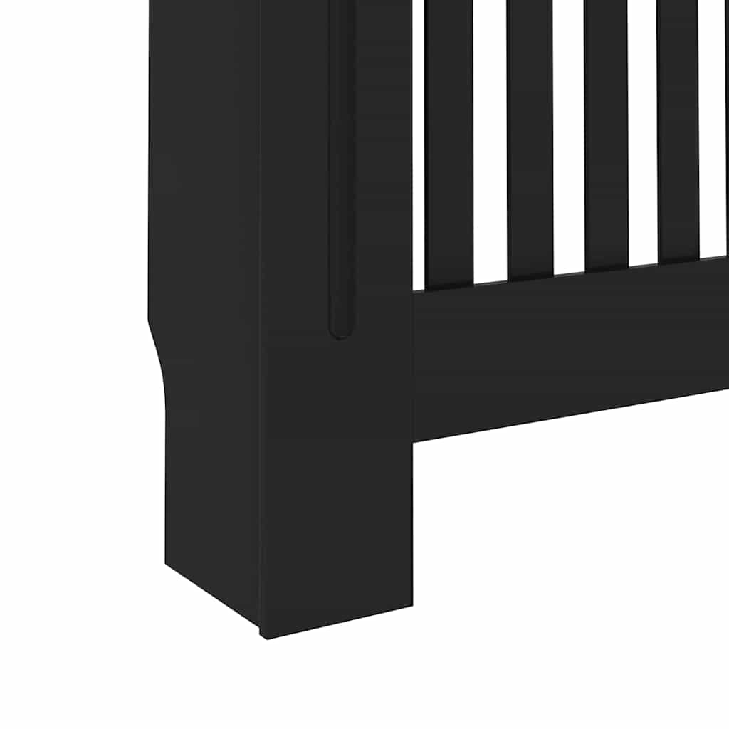 Radiator Cover 2 pcs Black 112 x 19 x 81.5 cm Engineered Wood