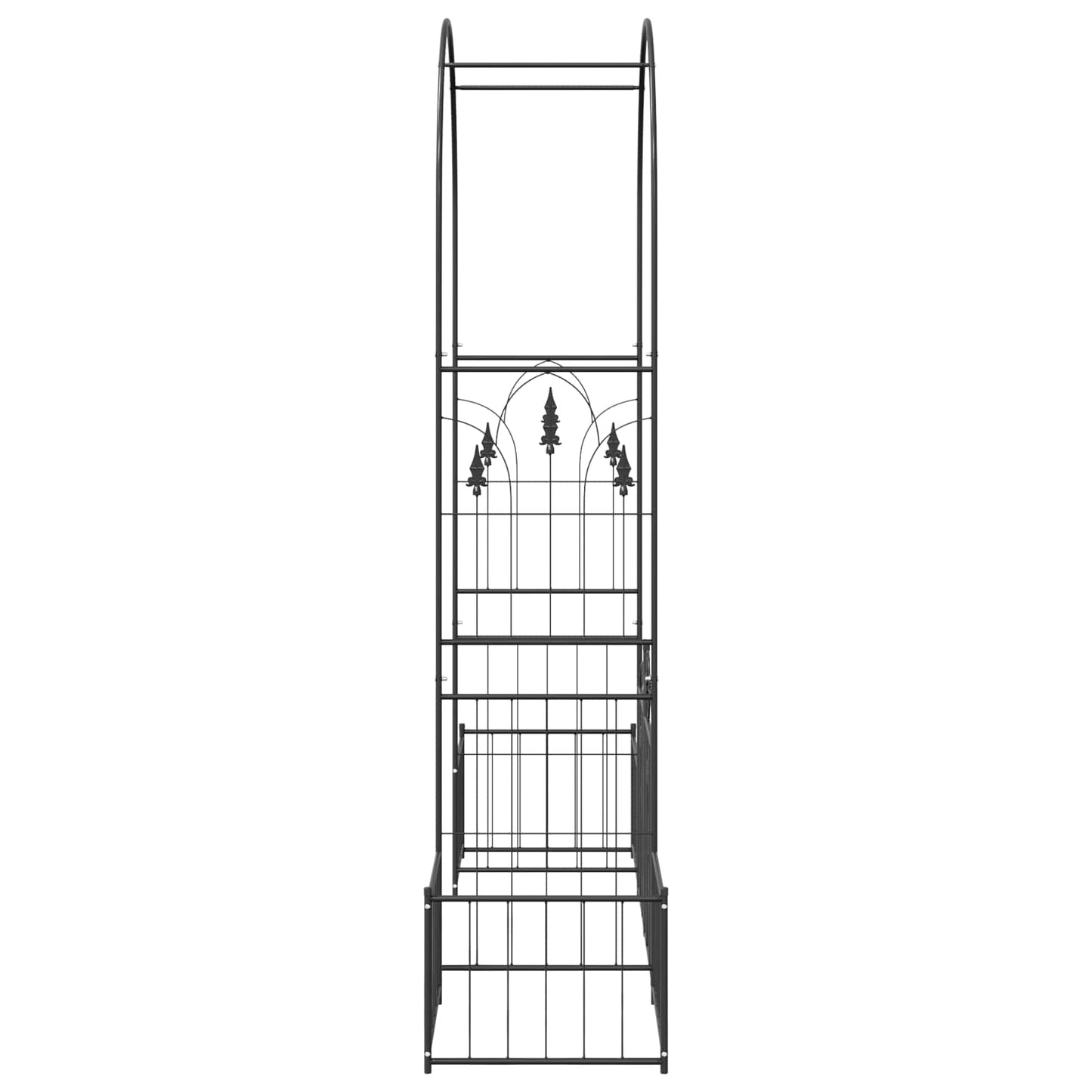 Garden Arch Black 203 x 50 x 218 cm Steel