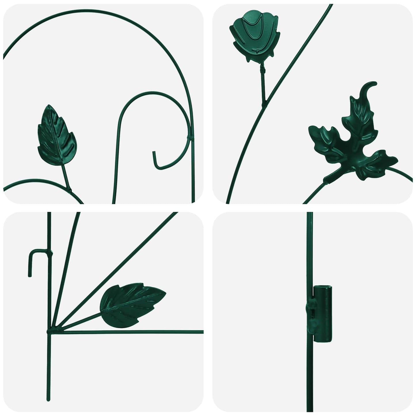Garden Fence 5 pcs Steel Green