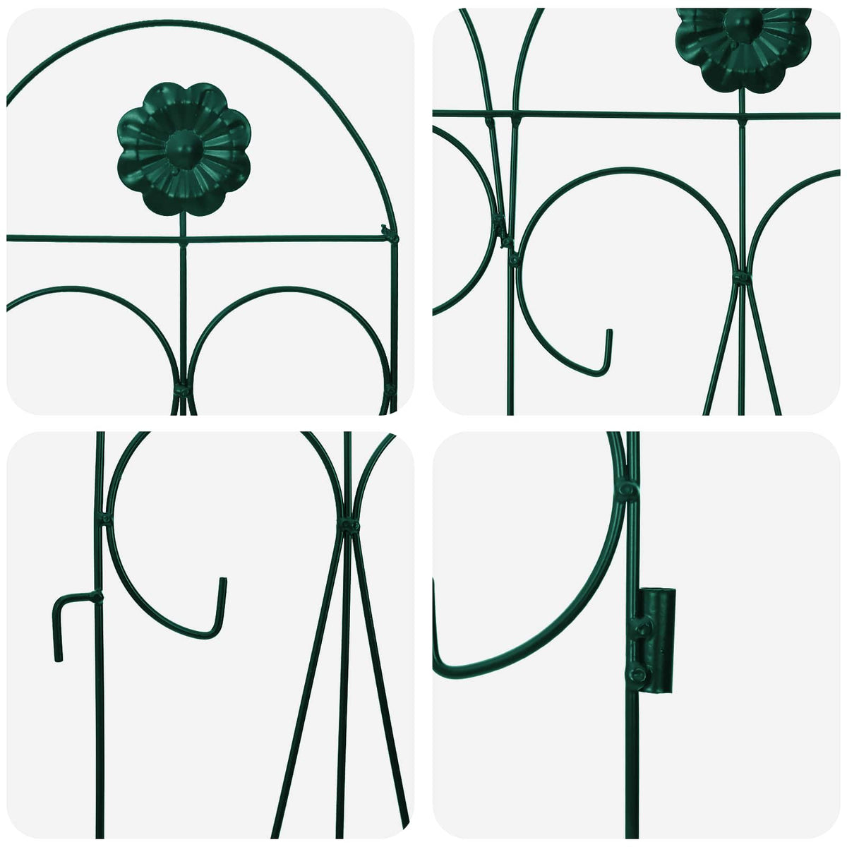 Garden Fence 5 pcs Steel Green